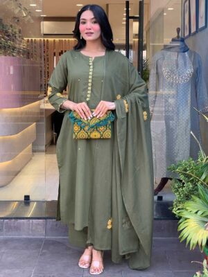 Grey Color Readymade Salwar Suit