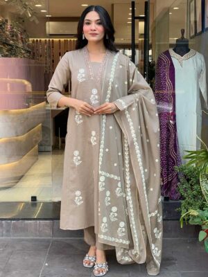 Cream Color Salwar Suit