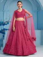 Pink Color Georgette Lehenga Choli
