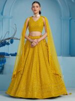 Yellow Color Georgette Lehenga Choli
