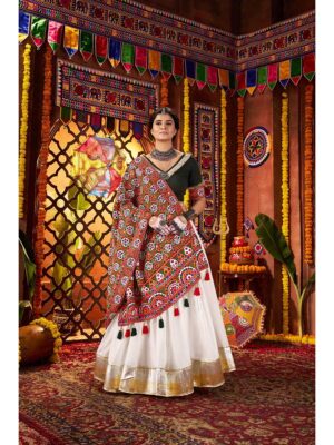 White Color Silk Lehenga Choli