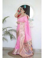 Pink Color Paithani Silk Saree