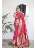 Pink Color Paithani Silk Saree