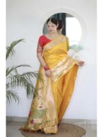 Yellow Color Paithani Silk Saree