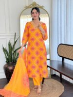 Orange Color Readymade Salwar Suit