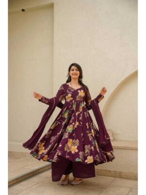 Wine Color Readymade Salwar Suit