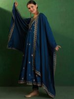 Petrol Color Readymade Salwar Suit