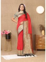 Red Color Soft Silk Saree