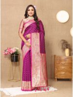 Wine Color Soft Silk Saree