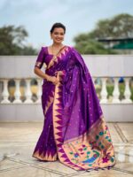 Magenta Color Paithani Silk Saree