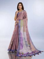 Lavender Color Cotton Saree