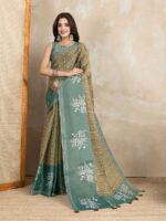 Green Color Cotton Saree