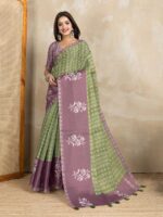 Green Color Cotton Saree