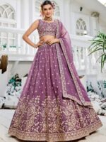 Lavender Color Tissue Lehenga Choli