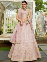 Mauve Color Tissue Lehenga Choli