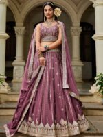 Rose Gold Color Georgette Lehenga Choli