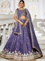 Voilet Color Georgette Lehenga Choli