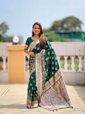 Green Color Banarasi Silk Saree