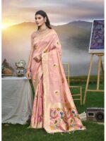 Pink Color Assam Silk Saree