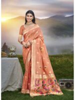 Gajri Color Assam Silk Saree