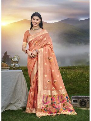 Gajri Color Assam Silk Saree