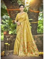 Yellow Color Assam Silk Saree