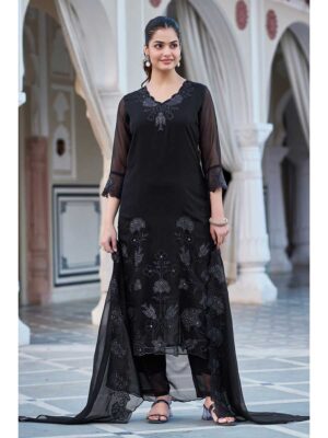 Black Color Readymade Salwar Suit
