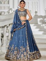 Nevy Blue Color Georgette Lehenga Choli