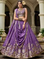 Purple Color Georgette Lehenga Choli
