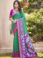 Green Color Pochampalli Silk Saree