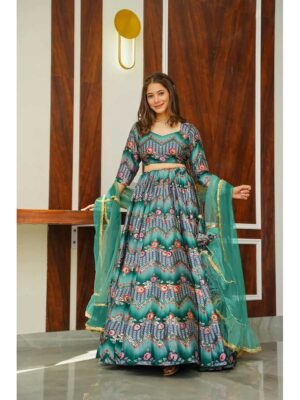 Multy Color Silk Lehenga Choli