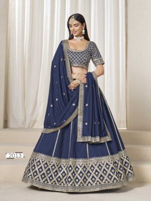 Blue Color Art Silk Lehenga Choli
