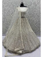 White Color Net Lehenga Choli