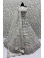 White Color Net Lehenga Choli