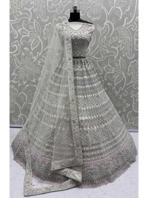 White Color Net Lehenga Choli
