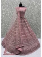 Pink Color Net Lehenga Choli