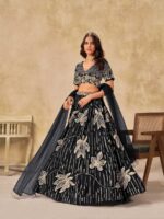 Black Color Art Silk Lehenga Choli