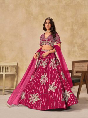Pink Color Art Silk Lehenga Choli