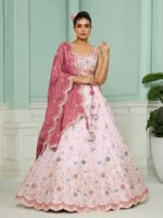 Pink Color Tissue Lehenga Choli