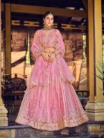 Pink Color Net Lehenga Choli
