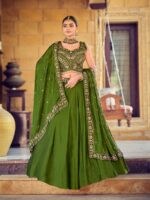 Mahendi Color Rangoli Silk Lehenga Choli