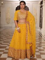 Yellow Color Georgette Lehenga Choli