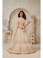 Cream Color Silk Lehenga Choli