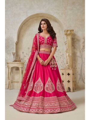 Pink Color Silk Lehenga Choli