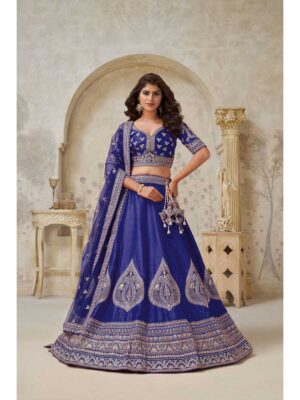 Blue Color Silk Lehenga Choli