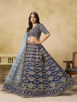 Blue Color Art Silk Lehenga Choli