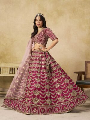 Maroon Color Art Silk Lehenga Choli