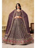 Purple Color Georgette Lehenga Choli