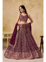 Maroon Color Georgette Lehenga Choli