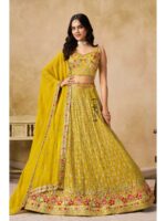 Yellow Color Georgette Lehenga Choli